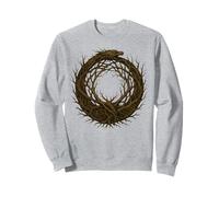 Arbre serpent ouroboros enraciné cercle symbole nature Sweatshirt