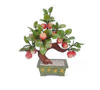 Arbre simulé de bonsaï de Jade, Pommier, bonsaï décoratif, Pot d'affichage de Bureau, Ornements pour la Maison, Le Bureau, la Boutique, décoration Zen, Arbre de Simulation (Petit)