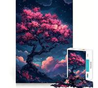 Arbre Solitaire dans Les Nuages Puzzle de 1000 pièces pour Adolescents Jeu de Puzzle Stimulant Le Cerveau Activité de Groupe Cadeau Classique Assembler (38x26cm)