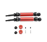 Arbre Soufflet Cardan 2Pcs Arbre De Transmission Arrière CVD Pour 1/10 Pour Traxxas Pour Slash Pour Rustler Pour Stampede Pour Hoss Pour VXL 4X4 2WD RC(Rouge)