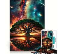 Arbre Spatial Antique Jeu de mémoire Amusant de 1000 pièces pour Adolescents Composants Robustes et découpés avec précision Jeu Portable et idéal pour Les Voyages (38x52cm)