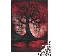 Arbre Squelette Lac Puzzle, 1000 Pcs pour Adultes Haute Qualité | 52x38cm Carton, Exercice Mental, Ajustement Serré, Amateurs D'art, Réduction Du Stress