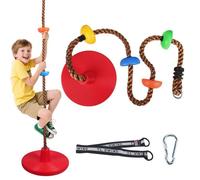 Arbre Swing pour Enfants arrière-Cour Unique Disque Corde Escalade siègeépaissoir Le siège 'Escalade pour Arbre pour l'aire de Jeux