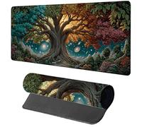 Arbre Tapis de Souris 600x300x3mm, Tapis de Souris XXL Gaming Ciel éToilé, Grand sous Main Bureau avec Rubber Base, Gaming Accessoire Bureau, Haute Précision et Vitesse Mouse Pad, pour Gamer G-2253