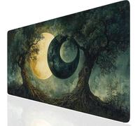 Arbre Tapis de Souris Gaming XXL 600x300x3mm, Vert Grand Tapis de Souris Lavable à Bords Cousus, Etendu Mouse Pad Base en Caoutchouc Antidérapante, pour Le Bureau et la Maison Claviers Cadeau FR-9122