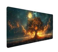 Arbre Tapis de Souris Lune Tapis de Souris XXL 1200 x 600 mm Mouse Pad Gaming en Caoutchouc Antidérapant et Imperméable Desk Mat pour PC, Ordinateur Portable, Maison, Gamer, Accessoires Bureau c1671