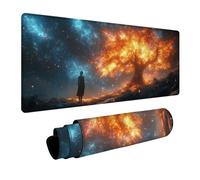 Arbre Tapis de Souris XXL, Grand sous Main Bureau 1000x500x3mm Ciel éToilé, Haute Précision et Vitesse Mouse Pad, Desk Mat avec Base en Caoutchouc, Gaming Accessoire Bureau, pour PC, Laptop S-4662