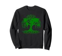 Arbre Terre Racines Silhouette Healthy Planet Eco Vert Sweatshirt