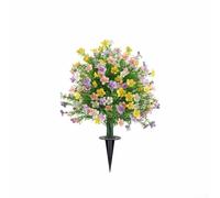 Arbre topiaire artificiel d'extérieur en buis monté sur piquet pour décoration de jardin, cour et cour (couleur)