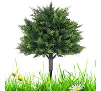 Arbre Topiaire Artificiel en Boule de Cèdre | de Cyprès Réalistes pour Intérieur - Conifère Réaliste Résistant UV 60 cm avec Piquet Sol pour Entrée Jardin
