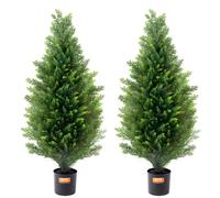 Arbre Topiaire Artificiel en Cèdre-VEVOR-Faux Pins et Cyprès à Feuilles Persistantes-Ensemble de Verdure Artificielle Classée UV