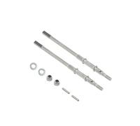 Arbre Transmission Avant Double Cardan Universels Robustes Joint Avant Arrière Arbre Transmission CVD Dogbone RC 1/10 Pour Axial SCX10-II 90046 90047 Pour Jeep Pour Wrangler(Silver rear)