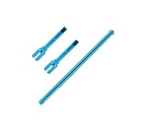 Arbre Transmission PièCes Pour Tamiya Pour TT02 Pour TT02B 1/10 Arbre Transmission Central Métal Ensemble Joints D'hélice RC Pièces Réparation Mise À Niveau Voitures Jouets(Blue)