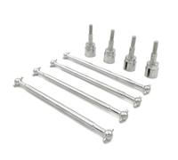 Arbre Transmission rc Compatible avec HSP 94111 1/10 RC Amélioration De Voiture Pièces Arbre De Transmission en Acier 89,5 Mm, Dogbones 08029, Fusée D'essieu 02033(Silver)