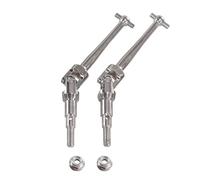 Arbre Transmission rc Compatible avec MJX pour Hyper Go 1/14 14209 14210 16207 16208 16209 16210 1/16 Pièces De Voiture Télécommandées Arbre De Transmission en Métal CVD(Black,2pcs)