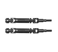 Arbre Transmission rc Compatible avec MJX pour Hyper Go 14209 14210 1/14 RC Mise À Niveau Voiture Chenilles Pièces Modification Arbre Transmission CVD Métal Forme D'os Chien(Black)