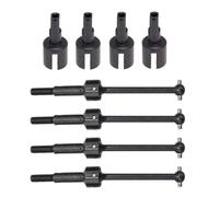 Arbre Transmission Rc Compatible avec Tamiya TT01 TT02 TT-01 1/10 RC Car Upgrade Parts 8Pcs Metal Drive Shaft CVD Et Gearbox Joint Cup Differential