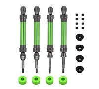Arbre Transmission rc Compatible avec Traxxas pour Slash pour Rustler pour Hoss pour VXL 4X4 1/10 RC Car Parts 1 Jeu D'arbres De Transmission Avant Et Arrière CVD en Métal(Green)