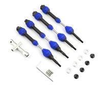 Arbre Transmission rc Compatible avec Trxs pour Slash pour Rustler pour Hoss pour Stampede pour VXL 4X4 1/10 RC Accessoires De Voiture Pièces Arbre De Transmission CVD en Acier(Blue)