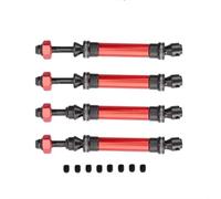 Arbre Transmission rc Compatible avec Trxs pour Slash pour Rustler pour Stampede pour VXL 4X4 4WD 1/10 RC Voiture Pièces Et Accessoires 4 Pièces Arbre De Transmission CVD en Métal Résistant(Red)