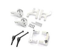 Arbre Transmission RC pour Tamiya CC01 TA02 TA03 1/10 Aluminium Avant Bras Oscillant Joint Arbre Transmission Moyeu pour Porte Base C Ensemble RC Voiture Réparation Pièces(Silver)