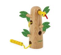 Janod - Arbre Tropical à Lacer Tropik - Jouet d'Eveil en Bois - Jouet Educatif Motricité Fine et Concentration - Certifié FSC - Peinture à l'Eau - Dès 18 Mois, J08265