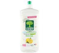 L'Arbre Vert – Liquide vaisselle mains Citron Ecolabel Hypoallergénique 97% d'ingrédients - 750 ml