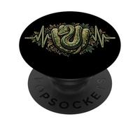 Arbre Vert Python Battement De Coeur Reptile Serpent PopSockets PopGrip Adhésif