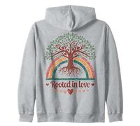 Arbre Vintage à cœurs Arc-en-Ciel pour Femmes, Filles, Adolescentes Sweat à Capuche