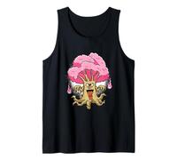 Arbre Yokai en fleur de cerisier avec un œil et flammes roses fantômes Débardeur