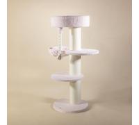 Arbres à Chat RHRQuality pour Grands Chats - Maine Coon Sleeper Plus - 150 cm de Haut - avec poteaux en sisal Extra épais de 20 cm - Rose