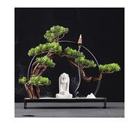 Arbres Artificiels, Bonsaï Artificiel, Art du Fer, Fausses Plantes, Bonsaï Zen Artificiel, Figurine en Céramique, Ornements De Bouddha pour La Maison, Le Bureau, Décoration Intérieure, Pin Artificiel