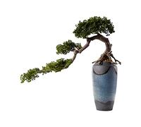 Arbres Artificiels Bonsaï Artificiel Simulé Bienvenue Pin Pot De Fleur en Céramique Bureau Maison Salon Décoration Plantes en Pot