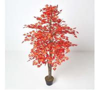 Arbres artificiels - HOMESCAPES - Érable rouge artificiel en pot - 160 cm - Élégance intemporelle - Intérieur