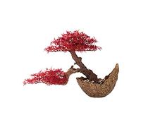 Arbres Artificiels Simulation Bienvenue Pin Feuille d'érable Rouge Arbre Bonsaï Artificiel en Pot Couloir d'hôtel Porche Japonais - Plante en Pot Ornements Plantes en Pot