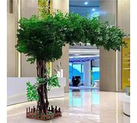 Arbres De Banian Artificiels Verts Denses De Qualité Supérieure, Plantes De Simulation, Décoration Intérieure, Arbre, Hôtel, Salon, Mariage, Hôtel, Centre Commercial., 1.2x0.8m/3.9x2.6ft