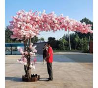 Arbres de cerisier japonais roses/cerisiers artificiels pour décoration d'intérieur/extérieur - Beau Sakura blanc of(Size:1x0.6m,Color:b)