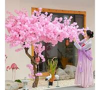 Arbres de fleur de cerisier artificiels avec des lumières à linge à LED pêche en fleur de pêche rose clair feuilles de la vie artificielle pour le bureau de mariage de la fête de la maison de mariage