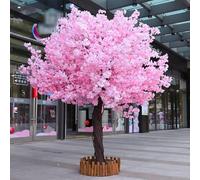 Arbres De Fleurs De Cerisier Artificiels Japonais Plante Rose Arbre à Souhaits Fausse Fleur en Soie Faite à La Main Décoration Centre Commercial Restaurant Fête,Round-1.2x0.8m/3.9x2.6ft