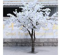 Arbres de Fleurs de Cerisier Blancs Arbre Artificiel Fait à la Main Plante Artificielle intérieur extérieur Maison Bureau fête décoration de Mariage Blanc- 200 cm