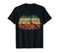 Arbres de la nature forestière Rétro randonnées T-Shirt
