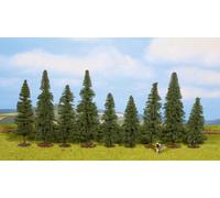 Noch Modélisme ferroviaire – Sapins 25086, 80–120 mm, 9 pièces, vert