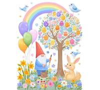 Arbres De NoëL Animaux 5D DIY Diamond Painting Kit Complet pour Adultes et Enfants, 20x30cm, Broderie Diamant Plein Rond, Strass Point de Croix pour, Art Artisanat Décoration Murale Maison Cadeau E765