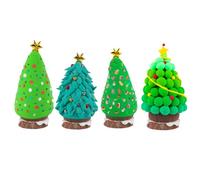 Arbres de Noël artisanat sets us résister arbre de Noël modélisation argile ensemble artisanat de Noël fait à la main pour des cadeaux de décoration de fête de vacances