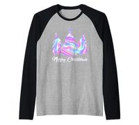Arbres de Noël Roses Violettes étoiles Arc-en-Ciel Manche Raglan