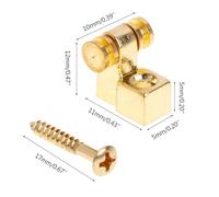 Arbres de retenue de cordes de guitare, 2 rouleaux en métal noir pour la stabilité de l'accordage, construction durable et action lisse, idéal pour l'entretien de la guitare et de la basse, musiciens