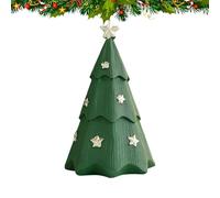 Arbres de village de Noël, décoration de table en résine faite à la main | Centre de table en résine verte, décoration de maison de vacances pour salon, chambre à coucher, cuisine