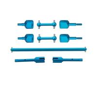 Arbres d'entraînement RC pour Tamiya TT02 TT02B TT-02 TT-02B rc Car Upgrade Parts Accessories Metal Drive Shaft Dog Bone Gearbox Joint Cup Set(Blue)