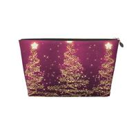 Arbres étincelants de Noël élégants Rose Violet, Trousse de Maquillage Trousse à cosmétiques Trousse de Toilette de Voyage Portable Pochette de Toilette