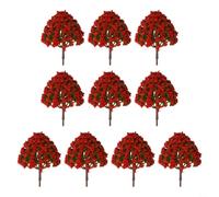 Arbres miniatures pour paysage de train - Diorama - Paysage miniature artificiel à l'échelle 1/150 - Plantes en plastique faites à la main - Simulation réaliste - 6 cm x 8 cm de hauteur (1 : 150)